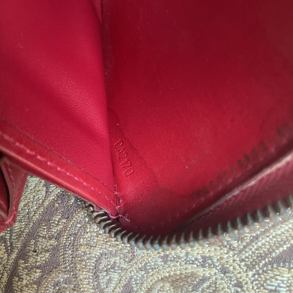 Louis Vuitton Cherry Red Vernis Zip Around Long Wallet Bright Zippy Authentic - Picture 8 of 14